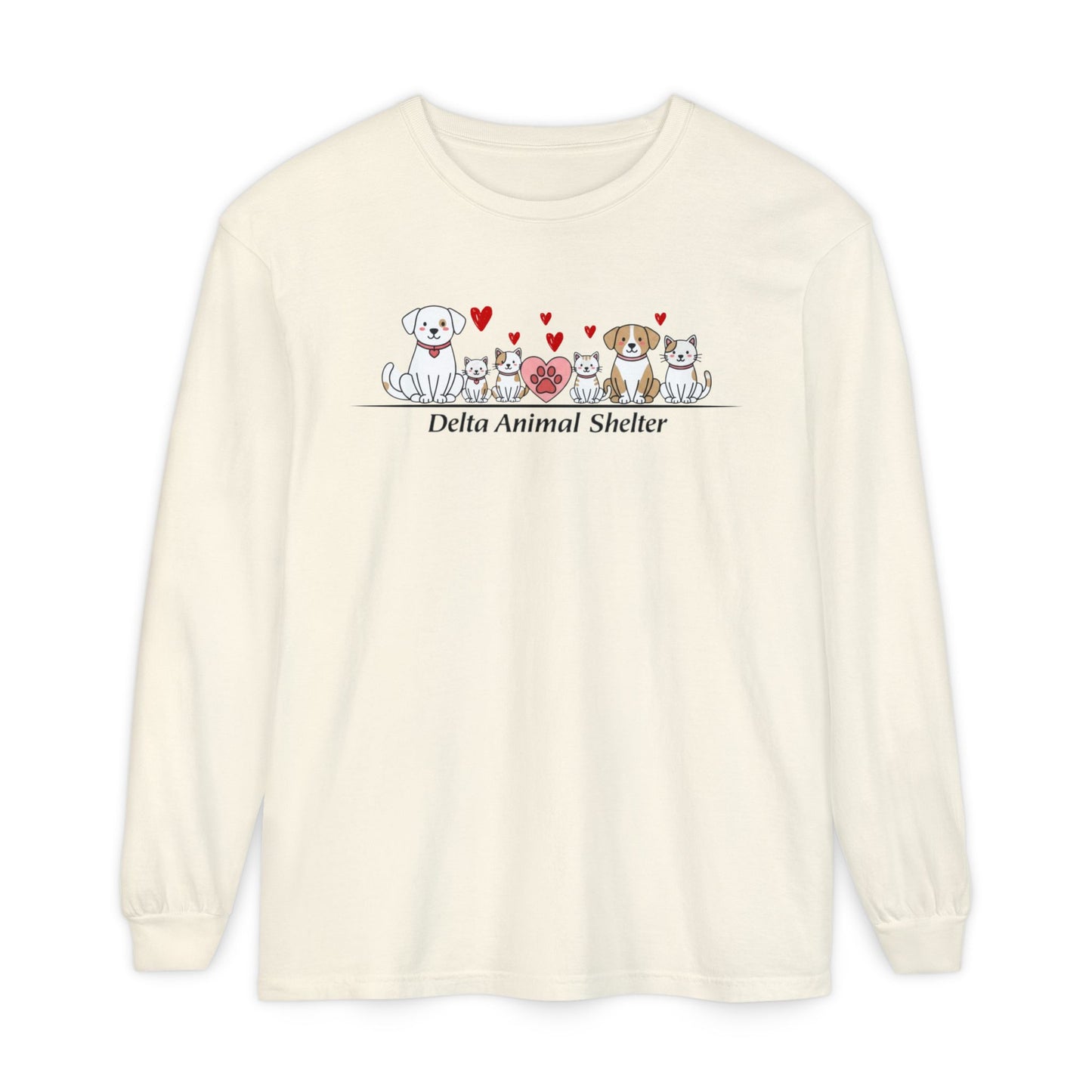 Delta Animal Shelter Long Sleeve Tee Valentine's Day Collection