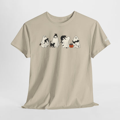 Delta Animal Shelter Cute Ghost Cats Halloween T‑Shirt