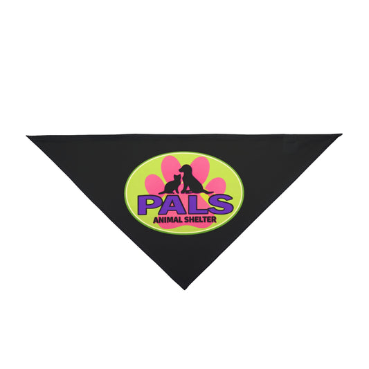PALS Animal Shelter Pet Bandana – Neon Paw Logo Rescue Accessory