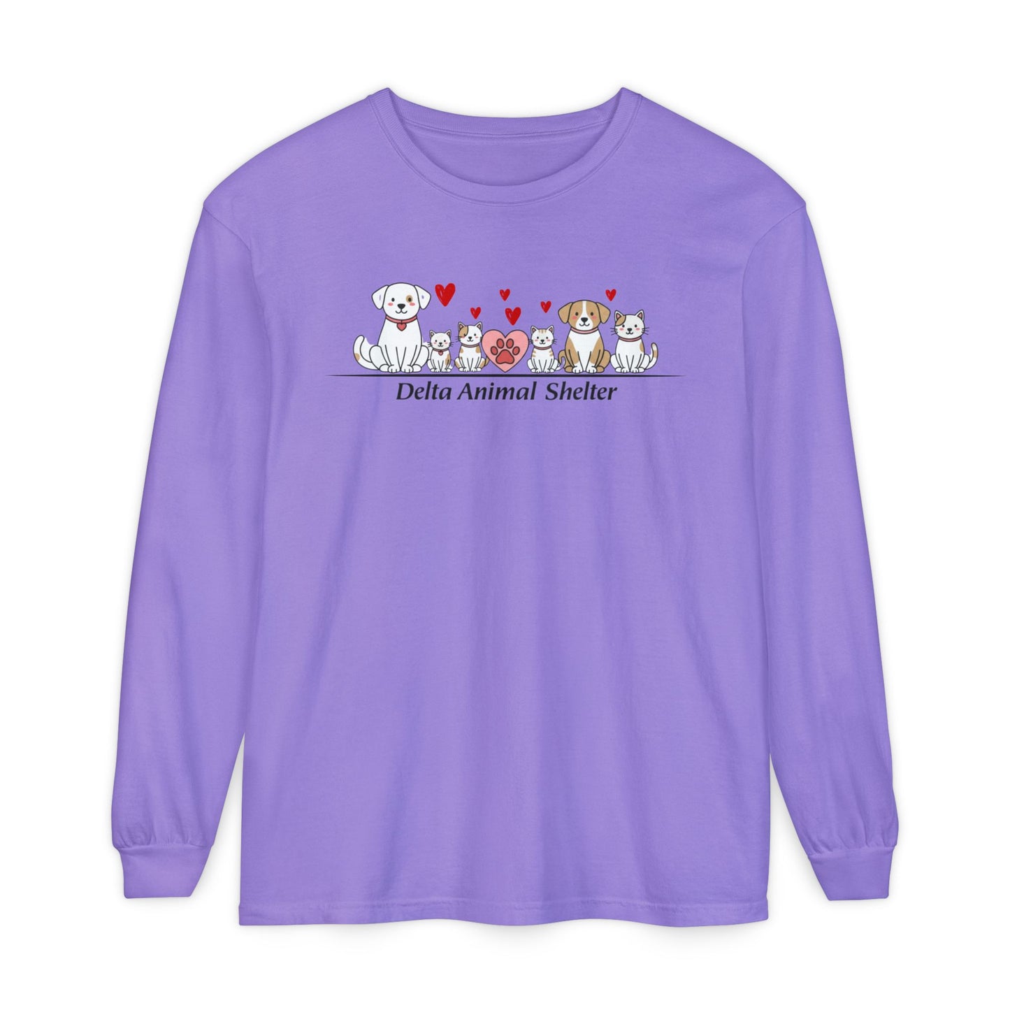 Delta Animal Shelter Long Sleeve Tee Valentine's Day Collection