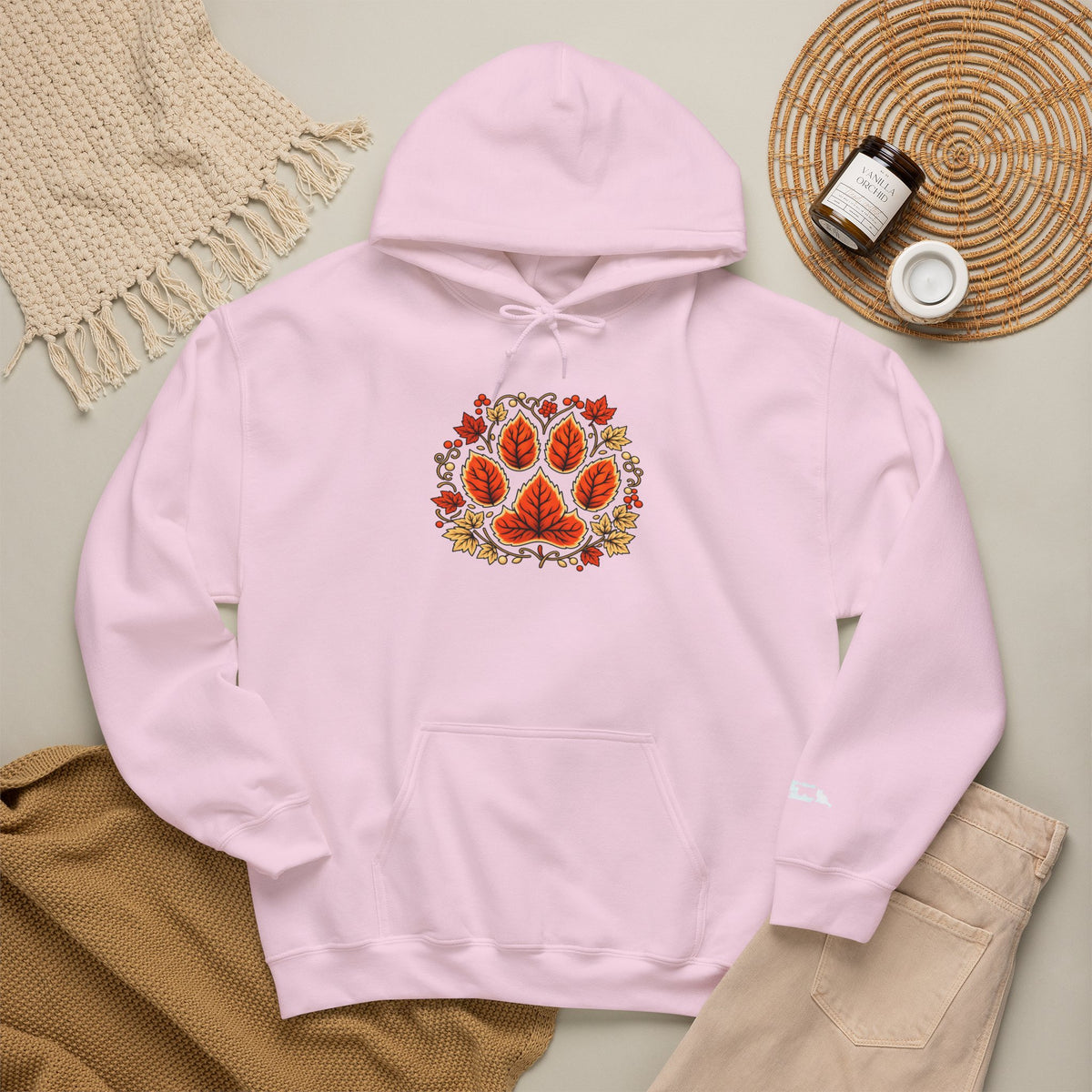 Delta Animal Shelter Autumn Leaves Paw Hoodie