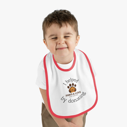 Paws & Love Baby Bib with Charitable Message
