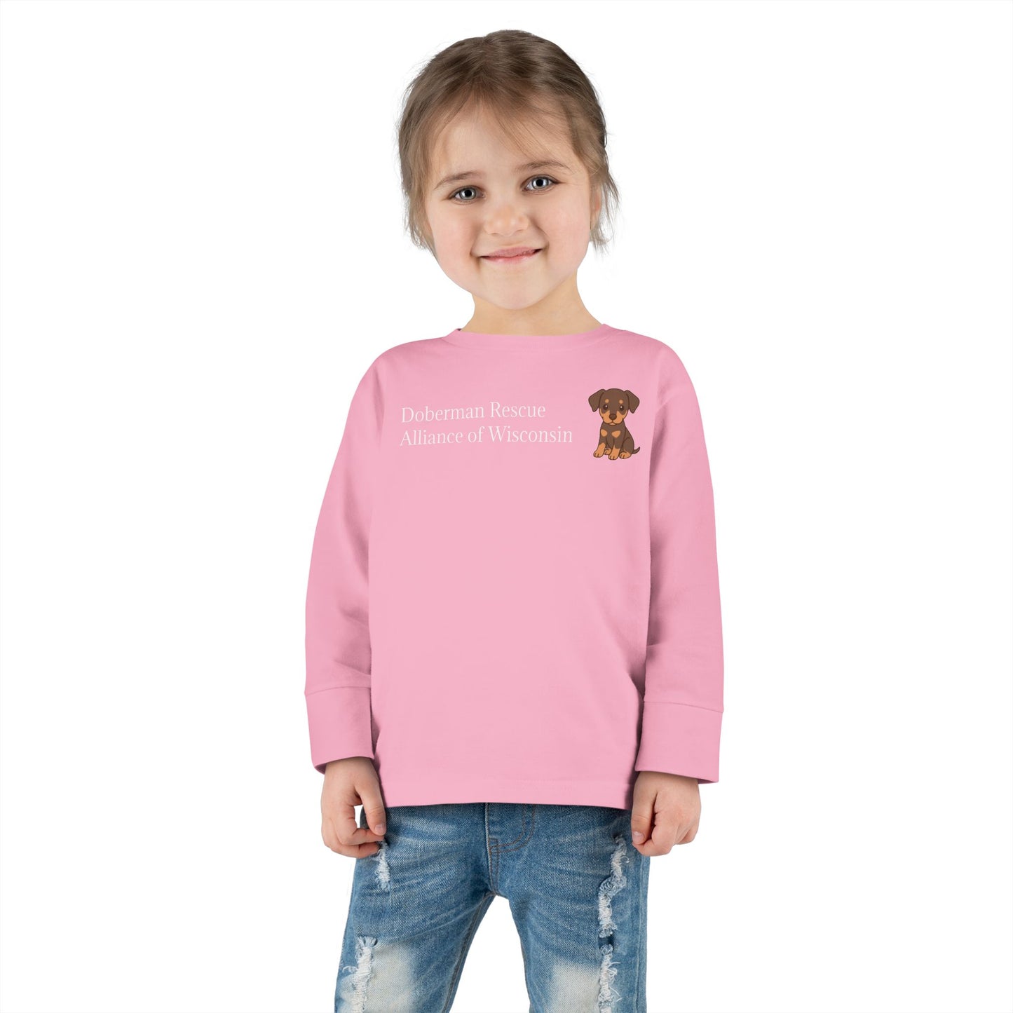 Doberman Rescue Cute Toddler Long Sleeve