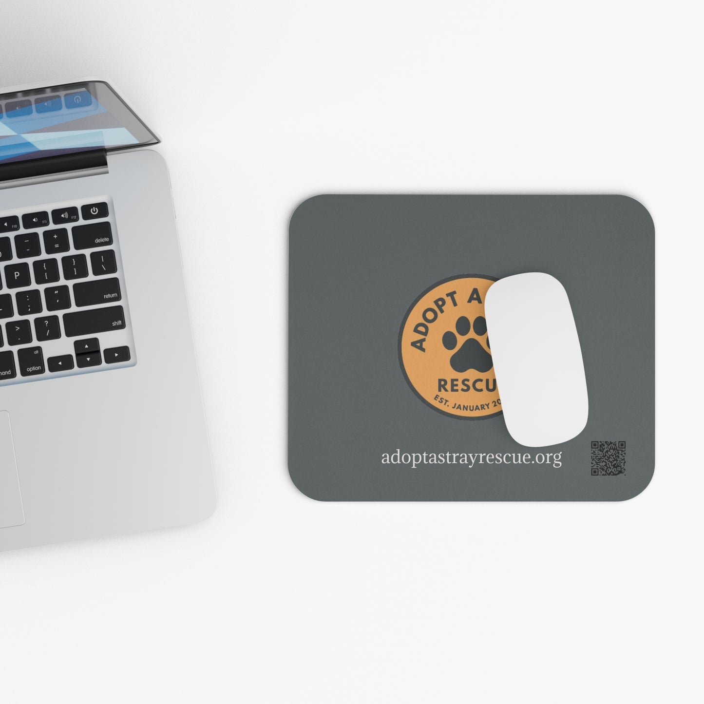 Adopt A Stray Rescue Logo Mouse Pad — Nonprofit Fundraiser