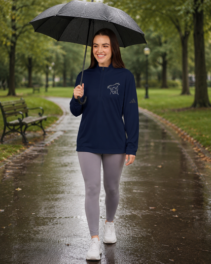 Embroidered Pet Addidas Quarter-Zip Pullover