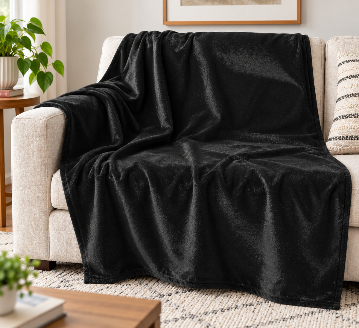 Personalized Velveteen Plush Blanket - 20% To a Cause You Choose