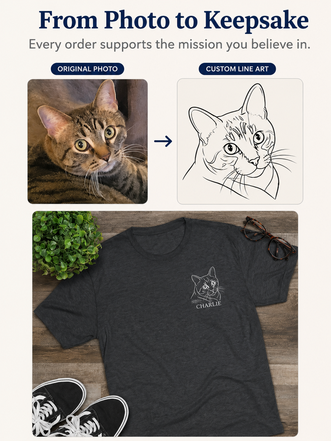 Printed Premium Tri-Blend Unisex Custom T-Shirt