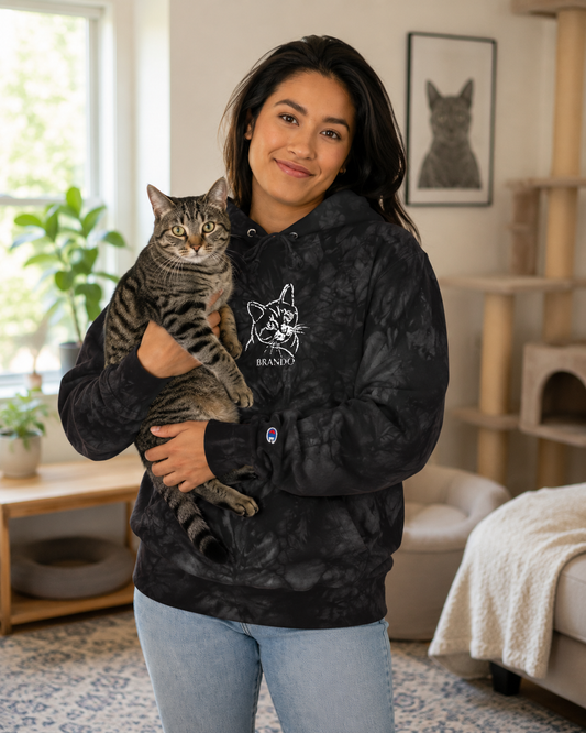 Custom Embroidered Tie-Dye Champion Hoodie