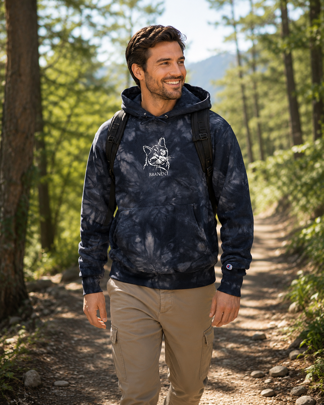Custom Embroidered Tie-Dye Champion Hoodie