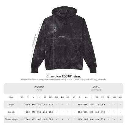 Custom Embroidered Tie-Dye Champion Hoodie