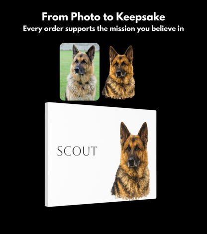 Custom Canvas Pet Portrait