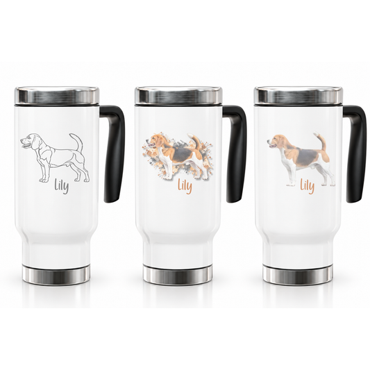 Personalized 14oz Stainless Steel Mug with Handle (cc)