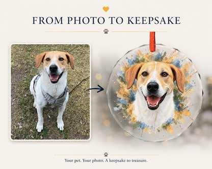 Animal Outreach Personalized Pet Glass Ornament