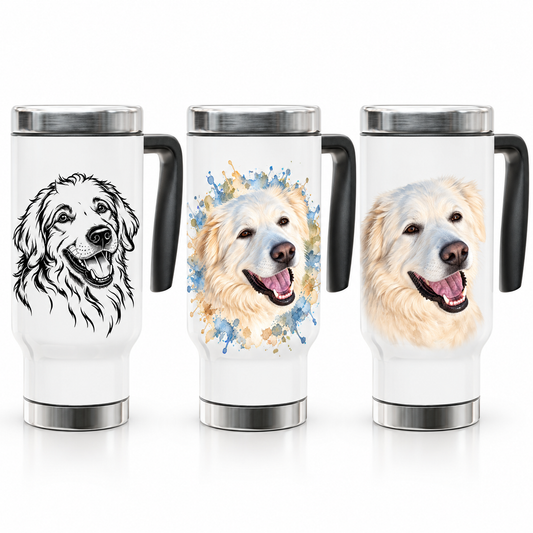 Personalized 14oz Stainless Steel Mug with Handle (cc)