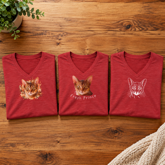Personalized Women's Relaxed V-Neck Tee (ᴄᴄ)