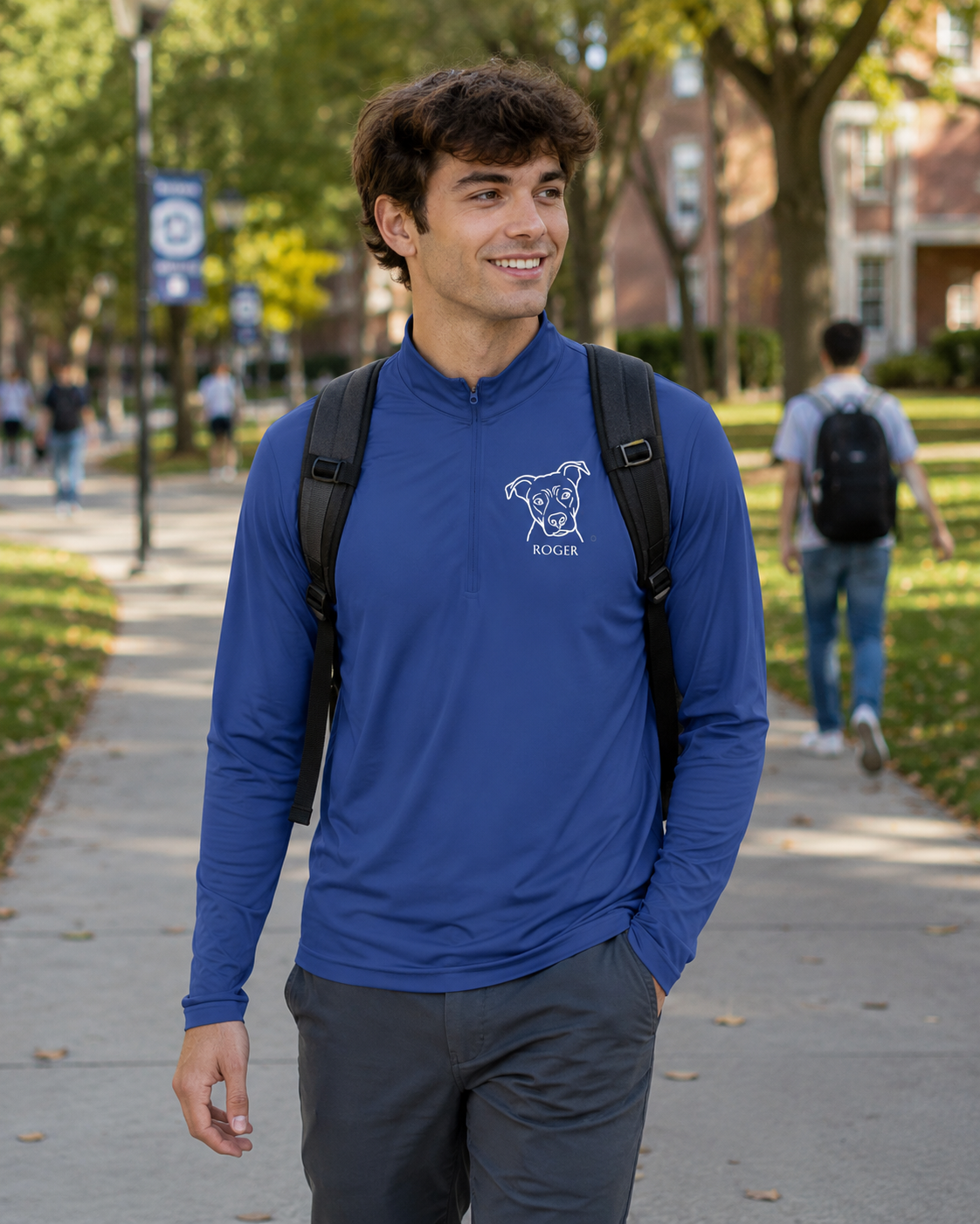 Custom Printed Pet Unisex Quarter-Zip Pullover