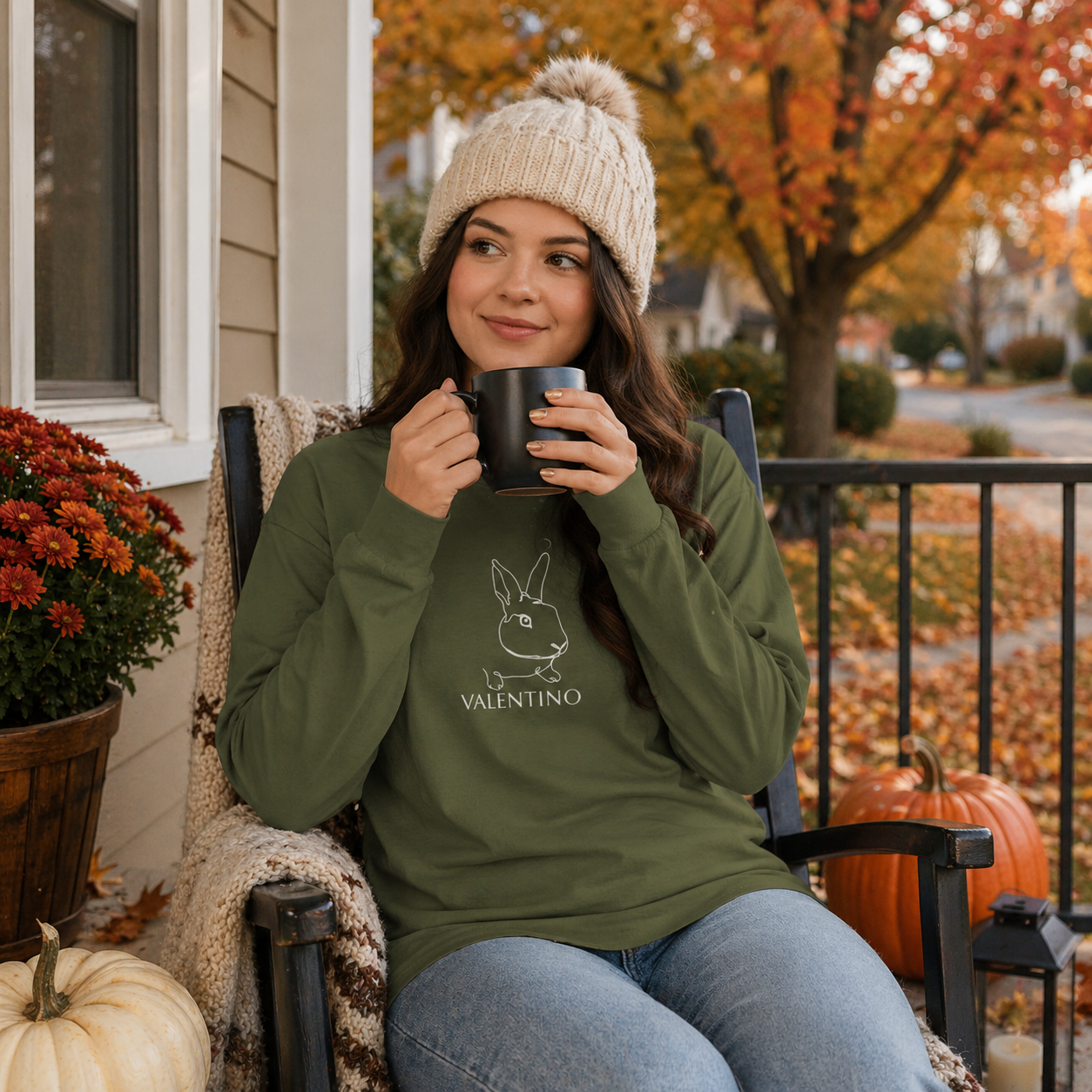 Premium Unisex Garment-dyed Custom Long Sleeve T-Shirt